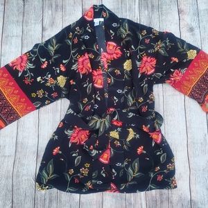 Streetwear society floral kimono robe